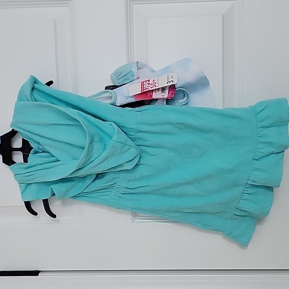 Girls Disney Little Mermaid 3 Piece Swim Coverup & Bikini NWT - Picture 5 of 6